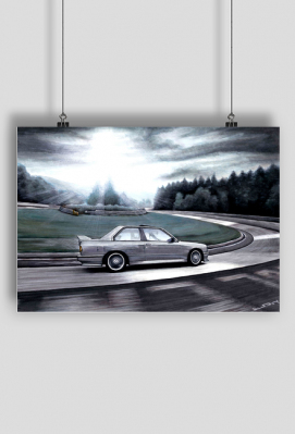 Plakat A1 - 1988 BMW M3 - ŁJD Drawings