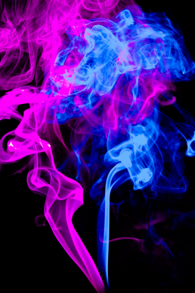 Komin Pink and Blue on Black