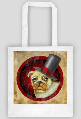 Eko Torba - Mops w cylindrze - Zwierzodruki-ART