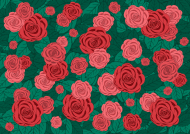 Plakat z motywem róż