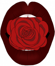 Maseczka usta z różą