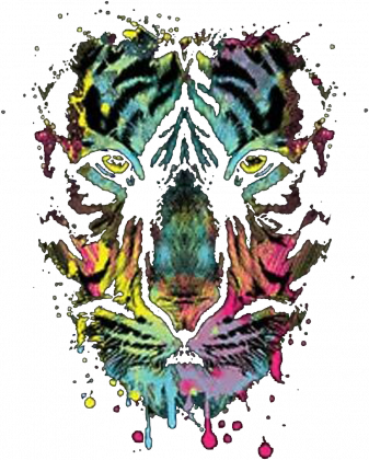 Neon Tiger Wildlife Collection t-shirt damski