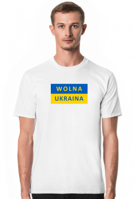 koszulka wolna ukraina flaga męska - Dla Ukrainy
