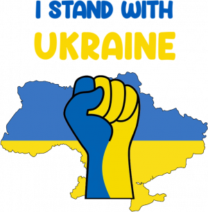 koszulka wolna ukraina i stand with ukraine mapa flaga męska - nadruk