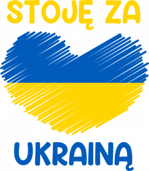 bluza unisex wolna ukraina stoję za ukrainą flaga serce - nadruk