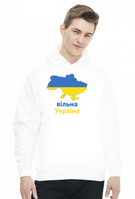 bluza unisex wolna ukraina po ukraińsku flaga mapa - Dla Ukrainy