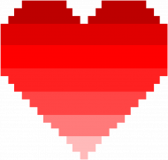 Koszulka - pixel red heart