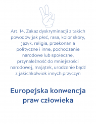 art. 14 - EKPC, zakaz dyskryminacji, plakat