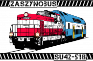 "Zaszynobus SU42" - bluza damska biała