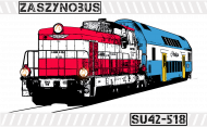 "Zaszynobus SU42" - bluza damska czarna