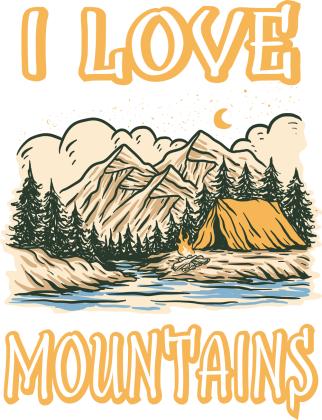Bluza męska górska-  I LOVE MOUNTAINS Góry