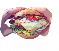Koszulka męska „Sport Burger” - czarny