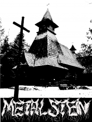 Koszulka damska Metal Stein Production - Kościół (Czarna)