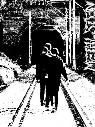 Koszulka męska Metal Stein Production - Tunel (Biała)
