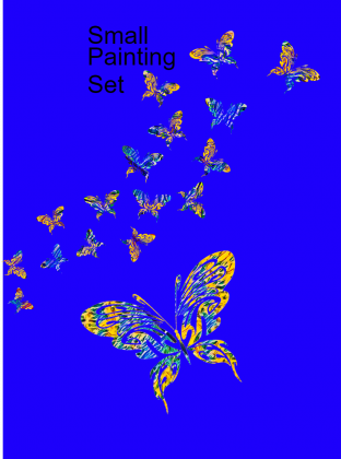 Metalowy piórnik  z rojem motyli