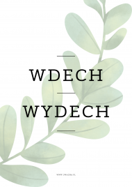 Plakat - Wdech Wydech - Typografia roślinna