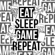 Poduszka Eat Sleep Game Repet