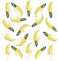 Bluza bez kaptura Banana with Rainbow