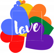 maseczka - miłość/ tęcza/ love/ LGBT