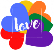 koloryw kubek z miłością/ love/ LGBT/ tęczą