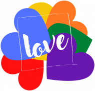 fartuch z motywem miłości/ tęczy/ love/ LGBT