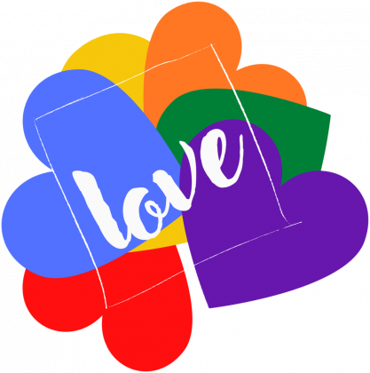 eko torba na ramię z motywem miłości/ serc/ tęczy/ love/ LGBT