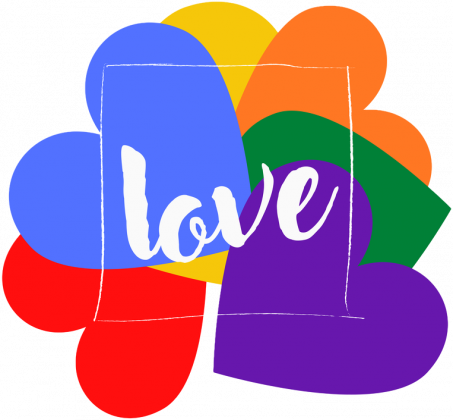 damska bluza eco - motyw serc/ miłości/ LGBT/ tęczy/ love