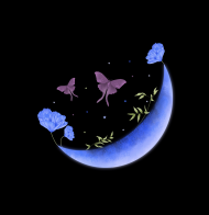 Poduszka - niebieski księżyc