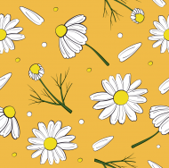 Poduszka "Rumianek" żółta