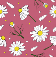 Poduszka "Rumianek" różowa