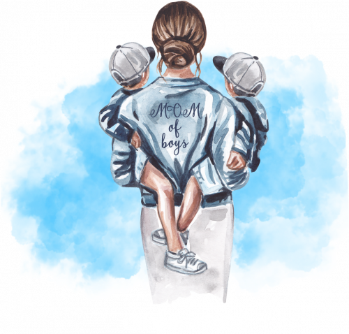 Koszulka Dziecięcia Unisex - Dla mamy 002 - Chłopaki rządzą