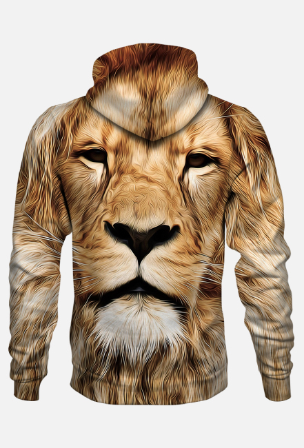 BLUZA MĘSKA Z MOTYWEM ,,LWA,,