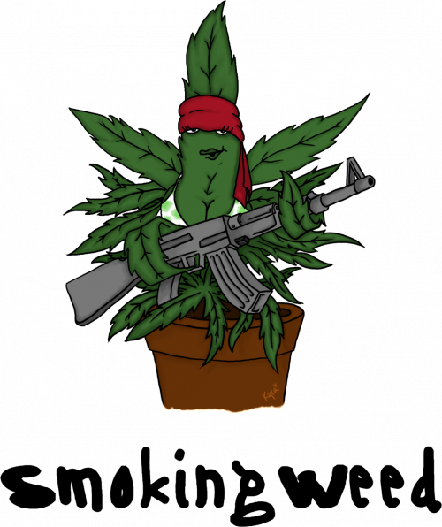 White Hoodie SmokingWeed