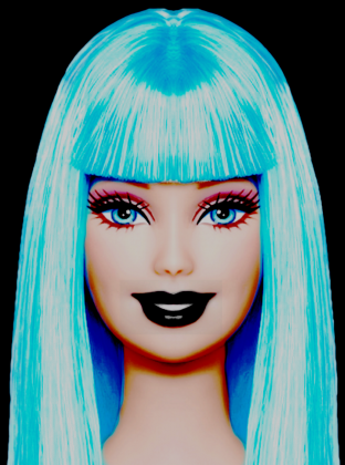 Niebieska Barbie