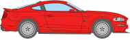 FORD MUSTANG GT (2017-) czerwony MAGICZNY KUBEK