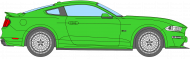 FORD MUSTANG GT (2017-) zielony MAGICZNY KUBEK