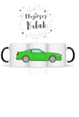 FORD MUSTANG GT (2017-) zielony MAGICZNY KUBEK - AUTOKOSZULKI