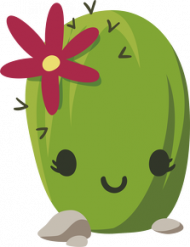 Kubek kaktus z kokardką