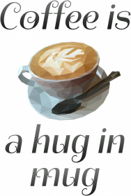 Coffee is a hug in mug T-shirt damski, koszulka, kawa