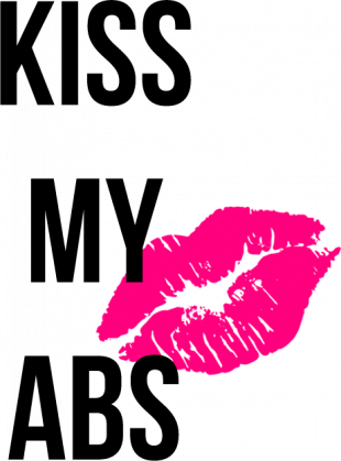 KISS MY ABS / t-shirt white