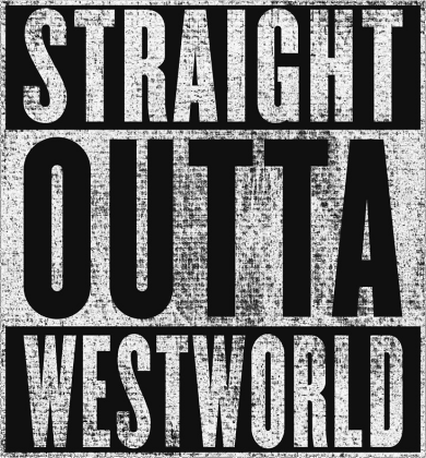 Straight Outta Westworld - koszulka męska