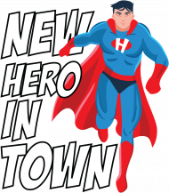 Kubek "New Hero in Town" - superman