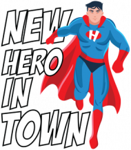 Koszulka "New Hero in Town" - superman