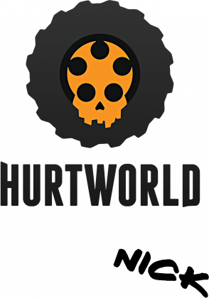 White t-shirt with Hurtworld logo and bor on back