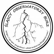 Kubek z logo Grupy Śląscy Obserwatorzy Burz