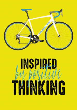 Plakat Rower - Inspired by positive thinking