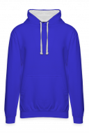 Bluza męska z dwukolorowym kapturem biała