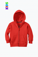 Dziecięca bluza z kapturem na zamek szary