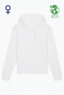 Eco bluza z kapturem damska biała - DRUMMER