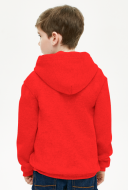 Dziecięca bluza z kapturem na zamek szary